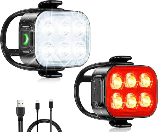 Zewdov Bike Lights for Night Riding, USB Rechargeable Bike Lights Front and Back by ZewdovUSOfficial