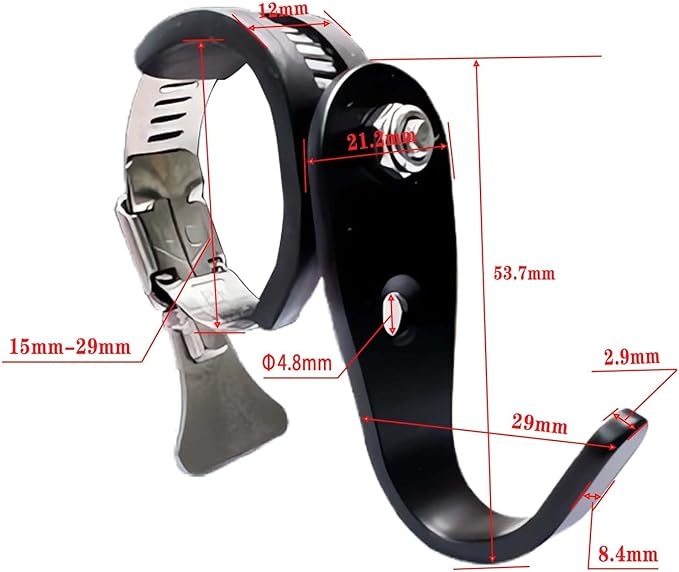 Adjustable Handlebar Hook Mount, Universal Pole Storage Hook - Image 6