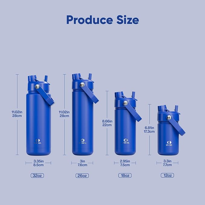 Kids Insulated Water Bottle - 12oz Stainless Steel Water Bottle with Dual Spouts - Image 6
