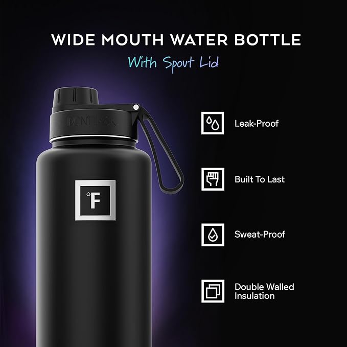 IRON °FLASK Camping & Hiking Hydration Flask - 32 oz Aurora - Image 2