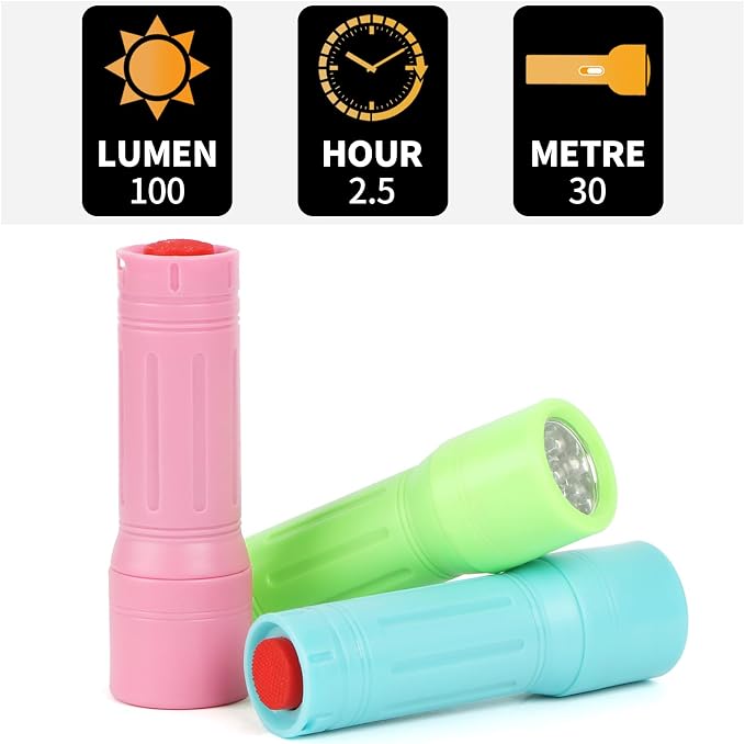 9-LED Mini Flashlight, Small Multicolor Flashlights - Image 3