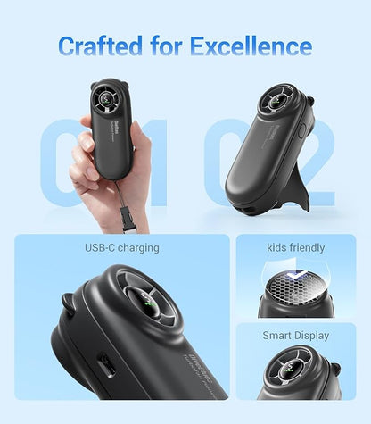 Diveblues Handheld Portable Turbo Fan, 4000mAh USB Rechargeable Pocket Fan - Image 5