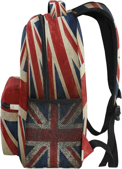 Backpacks UK British Flag School Bag Student Bookbag Adjustable Shoulder Bags - Image 4