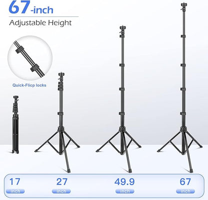 Sensyne 67" Phone-Tripod, Extendable Cell Phone Tripod Stand & Selfie Stick - Image 4