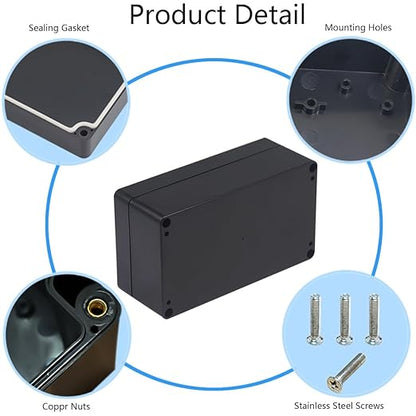 Project Box IP65 Waterproof Junction Box ABS Plastic Black Electrical Boxes DIY - Image 5