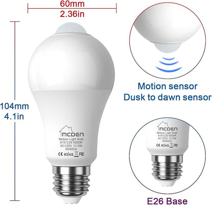 McDen Motion Sensor Light Bulb, Indoor Motion Activation Detector Light Bulb - Image 5