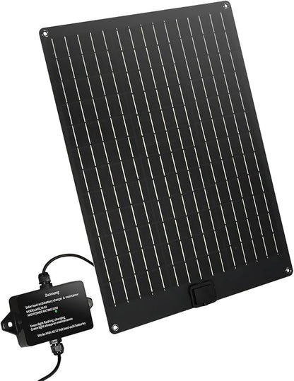 20W Solar Battery Maintainer & Trickle Charger, MPPT & Pulse Tech Solar Panel by Zuomeng