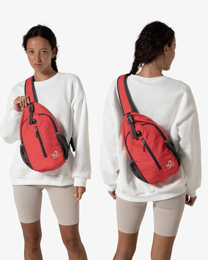 WATERFLY Crossbody Sling Backpack Sling Bag Travel Hiking Chest Bag Daypack - Image 6