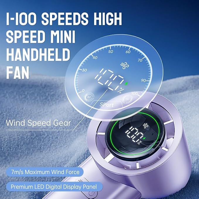 MUXNW Mini Turbo Jet Fan: Portable Small Pocket Handheld Personal Rechargeable - Image 2