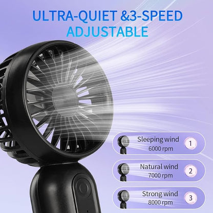 Mini Portable Fan 6 Pack, Cute Handheld Battery Operated Lightweight Small - Image 4