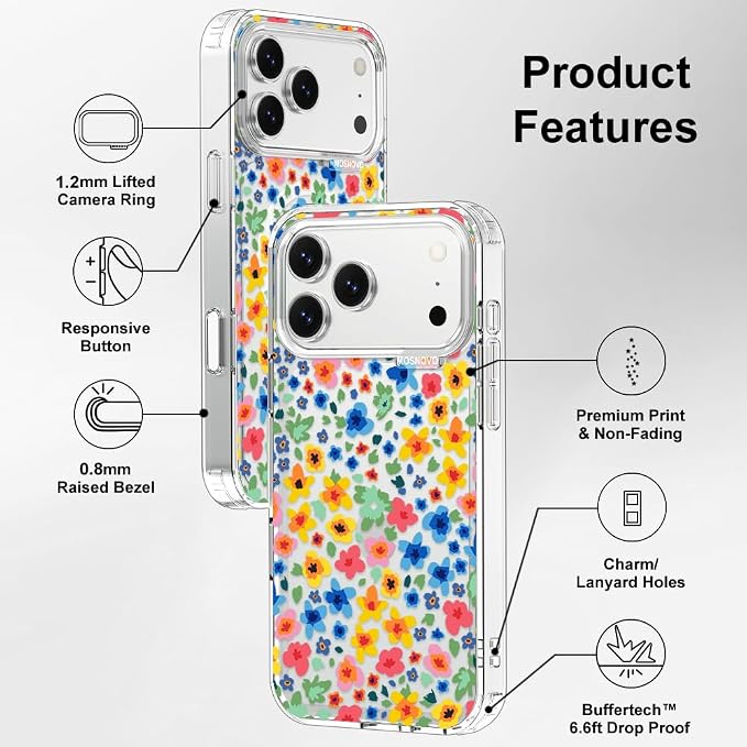 MOSNOVO for iPhone 17 Pro Max Case | Military Grade 6.6ft Drop Tested | Camera - Image 7
