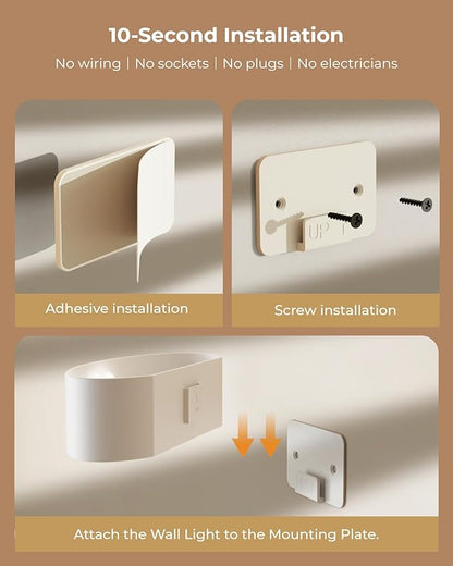 Motion Sensor Wall Light, 5000mAh Rechargeable Battery Operated Wall Sconces - Image 8