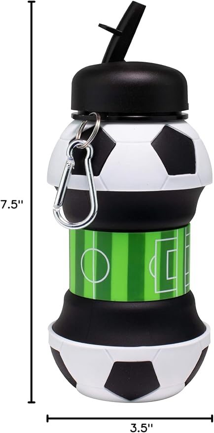 Maccabi Art Collapsible Silicone Soccer Ball Water Bottle - Image 8