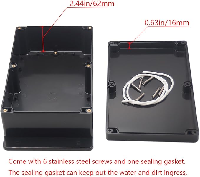 Project Box ABS Black Electrical Boxes IP65 Outdoor Waterproof Box Electronic - Image 5