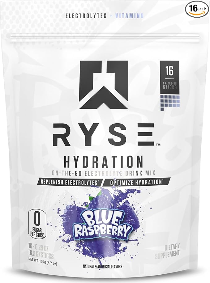 RYSE Hydration Electrolyte Powder Drink Mix Packets by RYSE