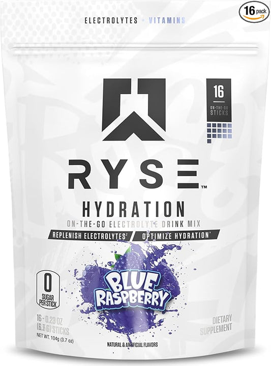 RYSE Hydration Electrolyte Powder Drink Mix Packets by RYSE