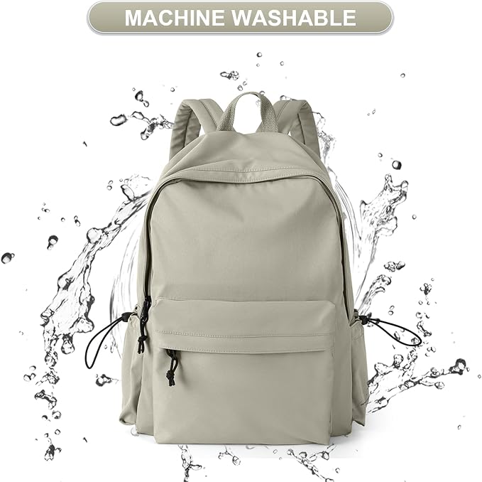 Purple School Backpack for Girls Water Resistant High School Book Bag Simple - Image 5