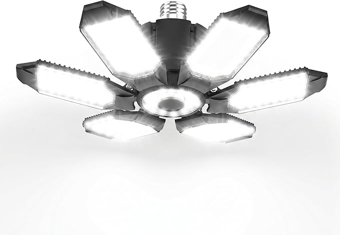 BRAINIAC LED Garage Light Bulb 150W 15000LM Deformable Garage Lights Ceiling led by BRAINIAC