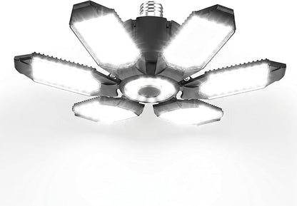 BRAINIAC LED Garage Light Bulb 150W 15000LM Deformable Garage Lights Ceiling led by BRAINIAC