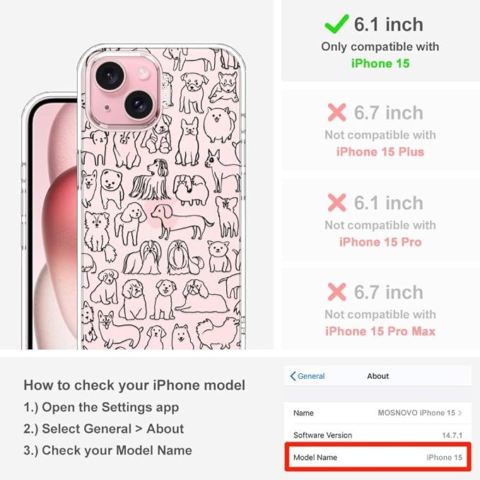MOSNOVO Case for iPhone 15 - Image 2