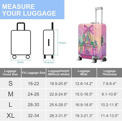 ANNA QUEEN Fantasy Castle Travel Luggage Cover -Stretchable Airplane Suitcase - Image 7