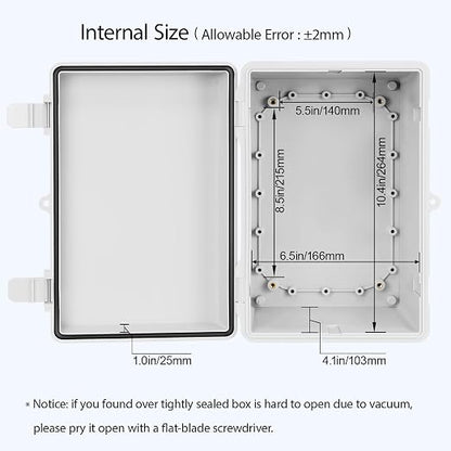 Junction Box ABS Plastic IP65 Waterproof Dustproof Universal Electrical - Image 4