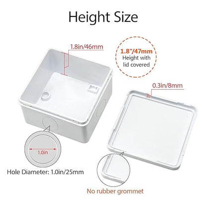 LeMotech Junction Box, Electrical Box IP65 Water Resistant Dustproof ABS - Image 5