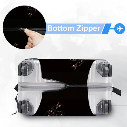 ANNA QUEEN Gold Butterfly Travel Luggage Cover -Stretchable Airplane Suitcase - Image 5