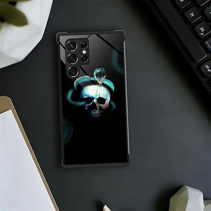for Samsung Galaxy S22 Ultra Case, Skeleton Winding Snake Pattern Graphic - Image 2