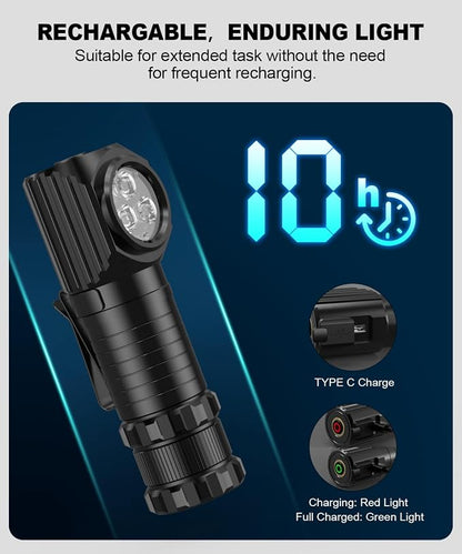 2 in 1 Detachable Flashlight & Headlamp, LED Rechargeable Head Lamp High Lumens - Image 3