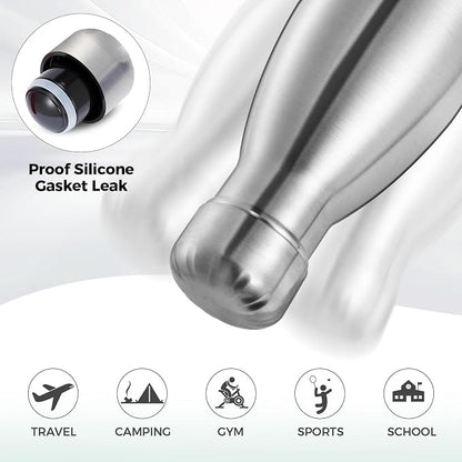 Volhoply 17oz Stainless Steel Water Bottles Bulk, Leakproof Insulated Metal - Image 5