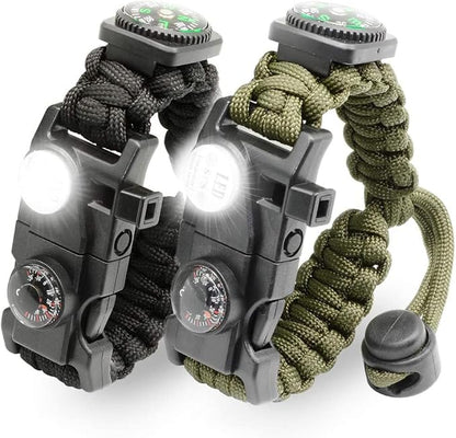 20 in 1 Survival Paracord Bracelet Adjustable Gear Kit by NVioAsport