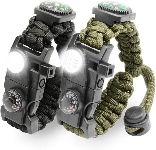 20 in 1 Survival Paracord Bracelet Adjustable Gear Kit by NVioAsport