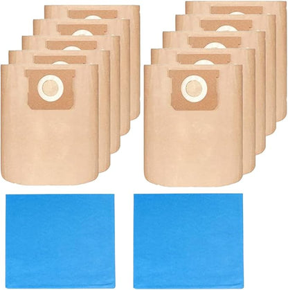Pack 12 19-3100 Vacuum Bags for Stanley Shop Vac 5-6 Gallon Wet/Dry Vacuums by bluemorphoofficial