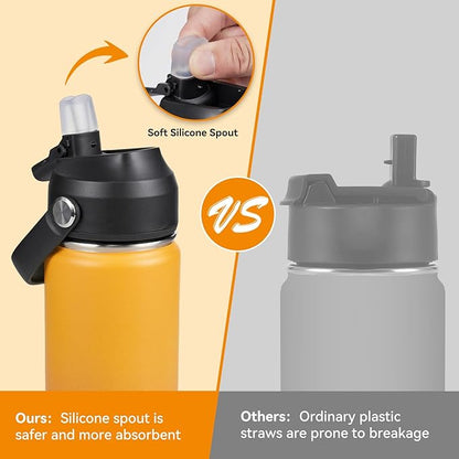 Fijinhom 18oz Insulated Stainless Steel Water Bottle, Wide Mouth Double Wall - Image 4