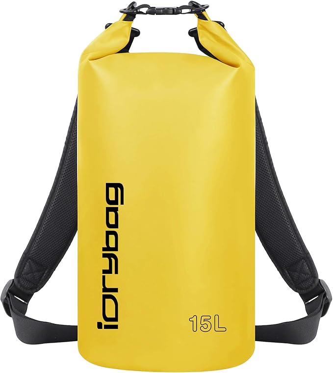 IDRYBAG Dry Bag for Kayaking Waterproof 2L/5L/10L/15L/20L, Small Dry Sack by iDrybag+