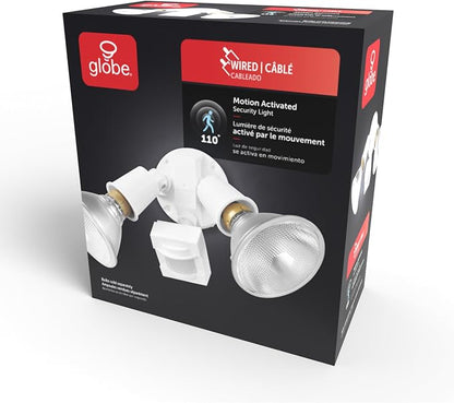 Globe Electric 17000269 110-Degree 240 W Twin Head White Hardwired Motion - Image 11