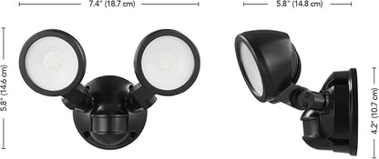 GLOBE Electric 10W Twin Head Motion Sensor LED Flood Light, 1000 Lumens - Image 8