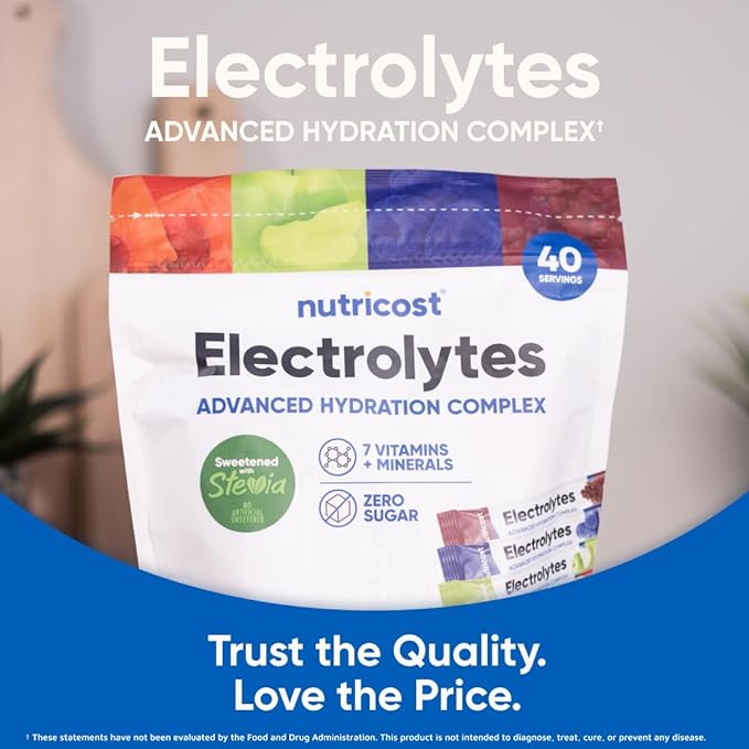 Nutricost Electrolytes Complex, Variety Pack Flavored, 40 Stickpacks - Image 5