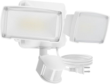 LUTEC 21W White Plug in Motion Sensor Light Outdoor, Flood Lights Outdoor by LUTEC