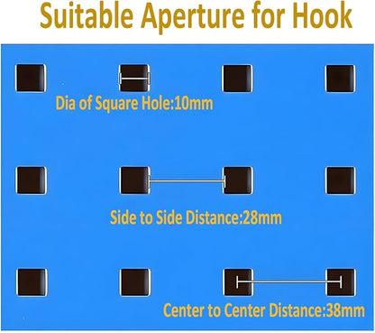 Pegboard Hooks Heavy Duty Metal Steel 3/8" Square Hole Peg Hooks Suitbale - Image 6