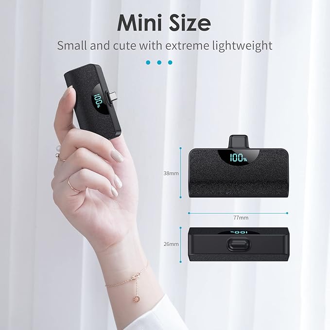 Mini Portable Charger 5000mAh Power Bank, 15w PD USB C Cell Phone Portable Power - Image 4