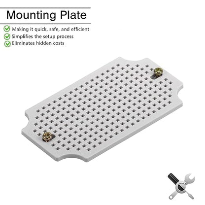 QILIPSU Junction Box with Mounting Plate 110x80x70mm, ABS Plastic DIY - Image 2
