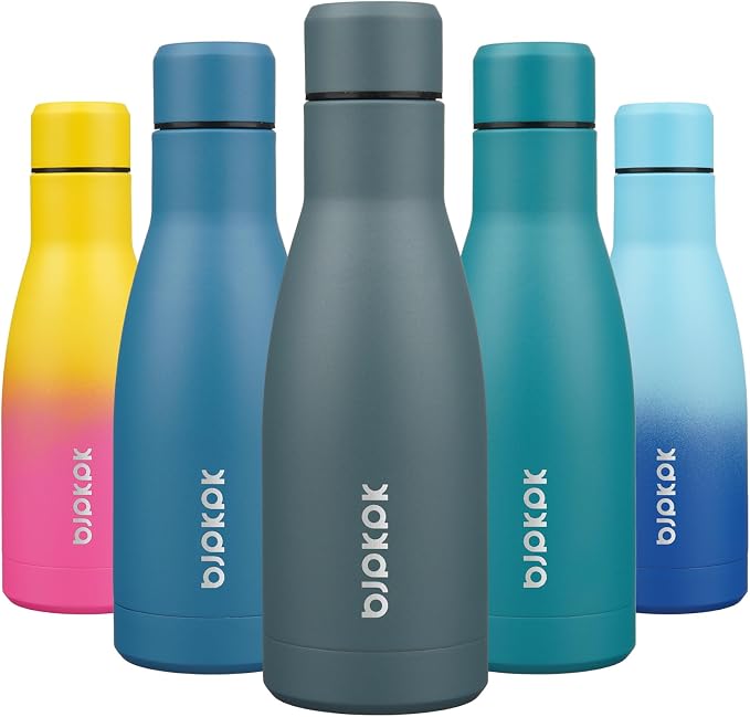 BJPKPK 12oz Water Bottles Stainless Steel Double Wall Vacuum Insulated Small by BJPKPK