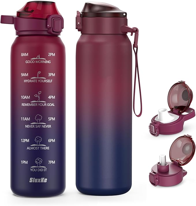 SLUXKE Insulated Water Bottle 32oz by SLUXKE