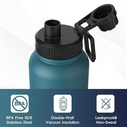 Navigate 32 oz Insulated Stainless Steel Sports Water Bottle - Image 5