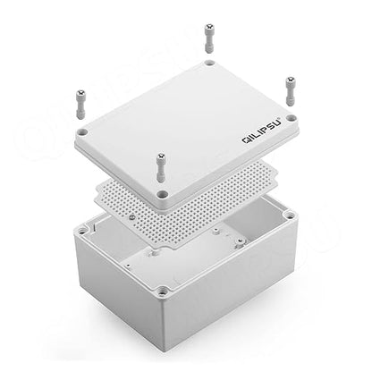 QILIPSU Junction Box with Mounting Plate 200x150x100mm, ABS Plastic DIY by QILIPSU