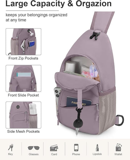 Pritent Crossbody Bags for Women Man, Waterproof Sling Bag Backpack Trendy - Image 3