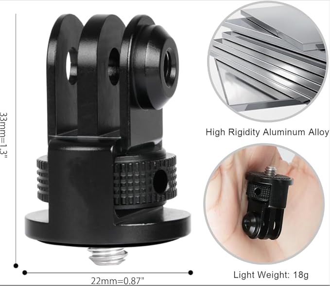 Aluminum Camera Tripod Adapter 1/4"-20 Conversion Adapter Mounts Compatible - Image 6