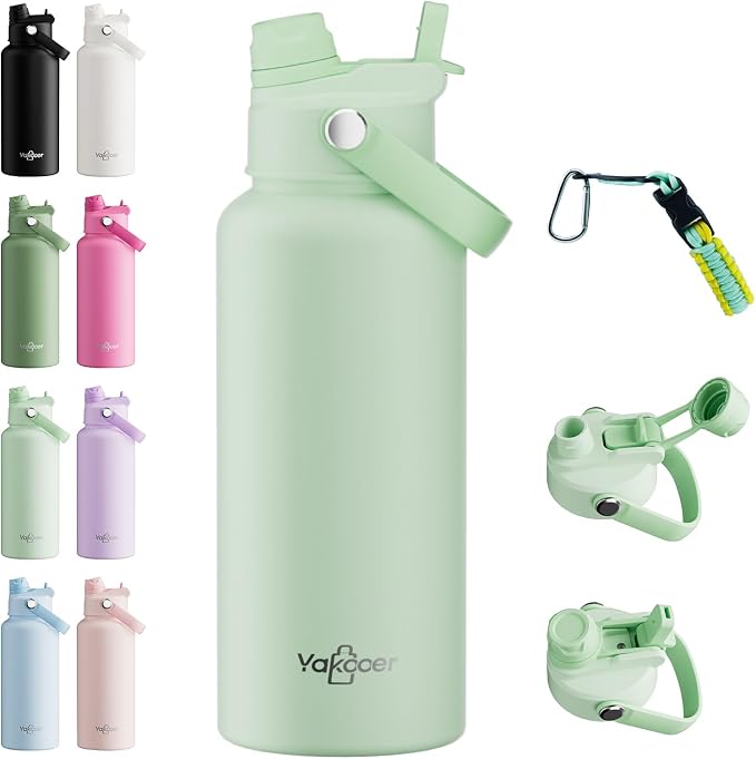 32oz Insulated Water Bottle by Yakooer